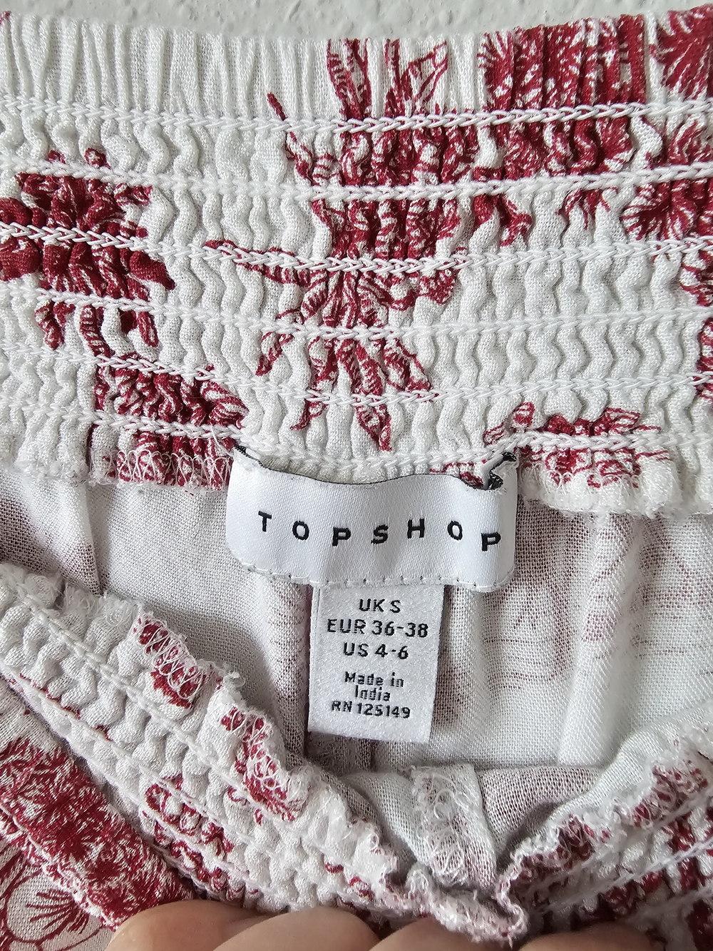 Topshop Red Toile Short Pajama Set - Women's Two-Piece Sleepwear - Picture 10 of 10